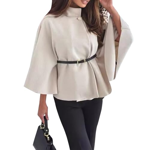 Damen Poncho Pullover Rollkragen Strick Ponchos Capes Frauen Mit Gürtel Winterpullover Elegant Winterumhang Damenpullover Winter Herbstjacke Frühling Umhang Geschenk Geburtstag Weihnachten Damen Poncho Pullover Rollkragen Strick Ponchos Capes Frauen Mit Gürtel Winterpullover Elegant Winterumhang Damenpullover Winter Herbstjacke Frühling Umhang Geschenk Geburtstag Weihnachten von FUPODD