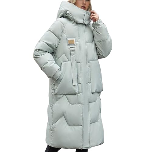 Daunenmantel Damen Lang Winter Verdickte Steppmantel Mit Kapuze Winterjacke Warm Daunenjacke Zipper Steppjacke Mit Taschen Puffer Jacke Frauen Wintermantel Einfarbige Langmantel Bequeme Daunenmantel Damen Lang Winter Verdickte Steppmantel Mit Kapuze Winterjacke Warm Daunenjacke Zipper Steppjacke Mit Taschen Puffer Jacke Frauen Wintermantel Einfarbige Langmantel Bequeme von FUPODD