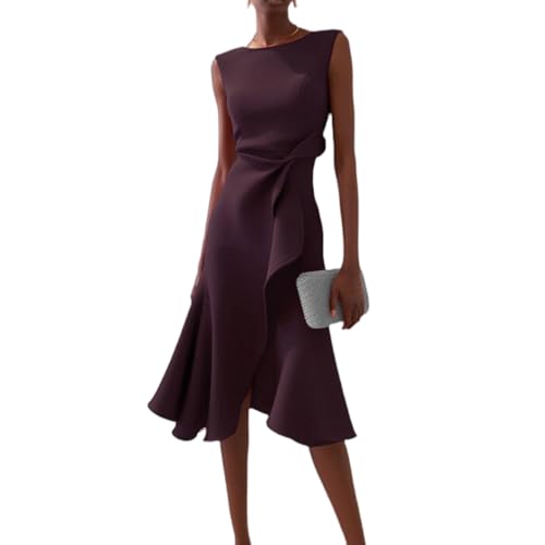 Elegante Kleider Damen Festlich Midikleid A Linie Rüschen Abendkleider Elegant Für Hochzeit Cocktailkleid Ärmellos Midi Kleid Hochzeitsgast Party Etuikleid Business Sommerkleid Frauen Leicht Elegante Kleider Damen Festlich Midikleid A Linie Rüschen Abendkleider Elegant Für Hochzeit Cocktailkleid Ärmellos Midi Kleid Hochzeitsgast Party Etuikleid Business Sommerkleid Frauen Leicht von FUPODD