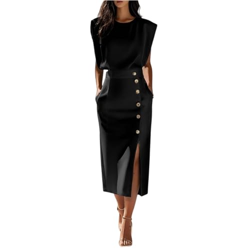 Etuikleid Damen Elegant Für Hochzeit Lang Cocktailkleid Business Kleid Hochzeitsgast Midi Mit Schlitz Abendkleid Festliche Kleider Knöpfe Midikleid Frauen Mit Taschen Sommerkleid Elegante Etuikleid Damen Elegant Für Hochzeit Lang Cocktailkleid Business Kleid Hochzeitsgast Midi Mit Schlitz Abendkleid Festliche Kleider Knöpfe Midikleid Frauen Mit Taschen Sommerkleid Elegante von FUPODD