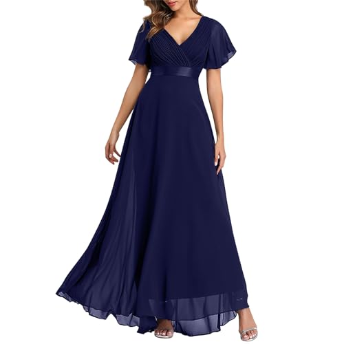 FUPODD Abendkleider Elegant Für Hochzeit Sommerkleid Kleider Sommer Kleid Hochzeitsgast Damen Abschlusskleid Maxikleid Sommerkleider Leicht Und Luftig Cocktailkleid Abendkleid Ballkleider Lang von FUPODD