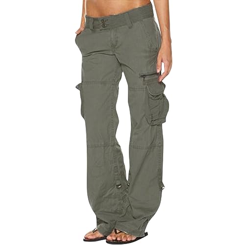 FUPODD Cargohose Damen Baggy Jogginghose Damen Weites Bein Freizeithose Damen Mit Taschen Sporthose Trainingshose Winter Jogginghosen Hosen Elegant Fahrradhose Lang Laufhose von FUPODD