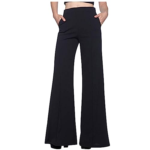 FUPODD Culottes Hosen Damen Festlich Elegant Palazzo Hose Sommer Plissee Freizeithose Lang Weites Bein Marlenehose Elegant Hohe Taille Wickelhose Hosenrock Haremshose Schlaghose Damen Stoff von FUPODD