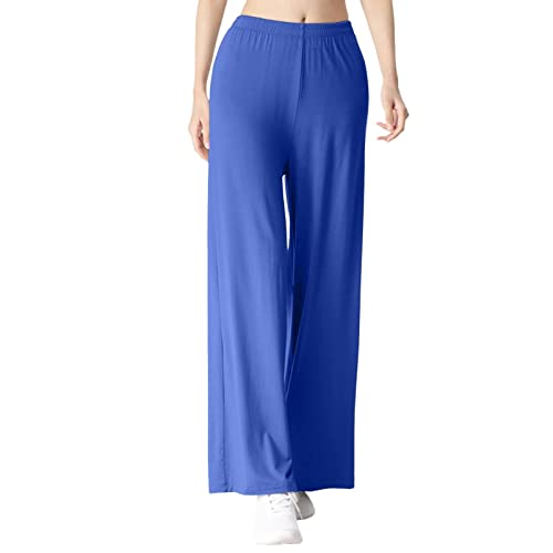 FUPODD Culottes Hosen Damen leichte Sommerhose, Damen Jogginghose Langgröße Figurformende Hose mit Bauchdeckenstraffung fur Damen Sommerhosen Weites Bein Marlenehose Damen Elegant Hohe Taille von FUPODD