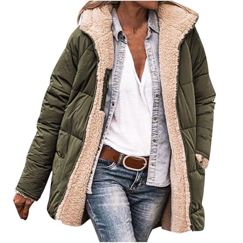 FUPODD Damen Daunenmantel Übergangsmantel Damen Winter Steppmantel Damen Daunenmantel Damen Winter Leichter Steppmantel Damen Damen Steppjacke Winter Warmer Stepp-Mantel, Wintermantel Für Damen von FUPODD