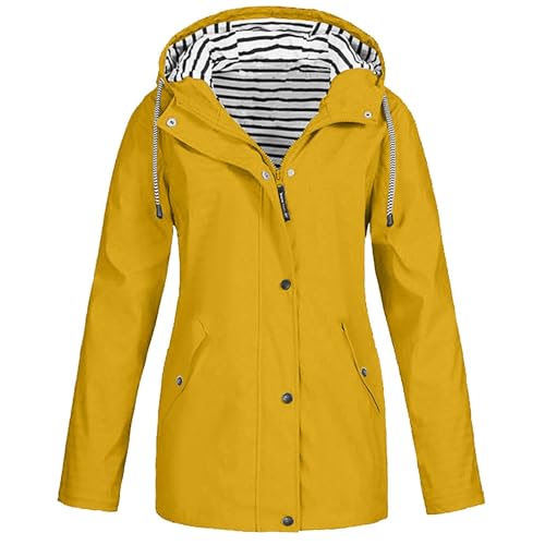 FUPODD Damen-Jacken Softshelljacke Für Damen Lang Regenmantel Winterjacke Mantel Frühlingsjacke Laufjacke Trenchcoat Kurz Regencape Trainingsjacke Leichte Wanderjacke Windjacke Poncho Sommerjacke von FUPODD
