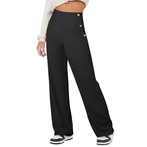 FUPODD Damen Jogginghose Elastischer Bund Sporthose Sweathose Casual Hosen Laufenhosen Sportliche Hose mit Taschen Trainingshose Freizeithose Yogahosen mit Taschen Freizeithose Lang Outdoor von FUPODD