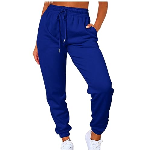 FUPODD Damen Jogginghose mit Taschen Hose Damen Gummibund Sporthose Weit Damen Sporthose Streifen Freizeithose Jogginghose Trainingshose Damen Große Größen Trekkinghose Damen Winter von FUPODD