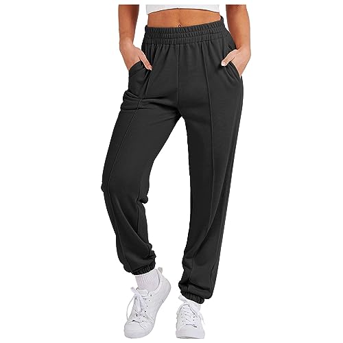 FUPODD Damen Jogginghose mit Taschen Trainingshose Damen Große Größen Hose Damen Gummibund Trekkinghose Winter Sporthose Weit Sporthose Freizeithose Jogginghosen Outdoorhose von FUPODD