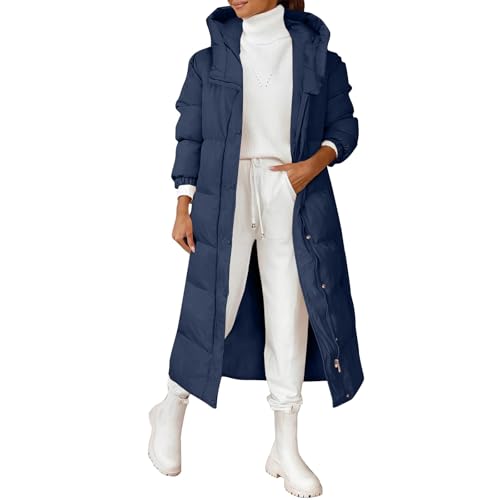 FUPODD Daunenmantel Damen Winter Steppjacke Damen Wintersteppmantel Damen Steppjacke Damen Winter Damen Steppmantel Winter Daunenjacke Damen Reissverschluss Winterparka Damen Winterjacke Damen Warm von FUPODD