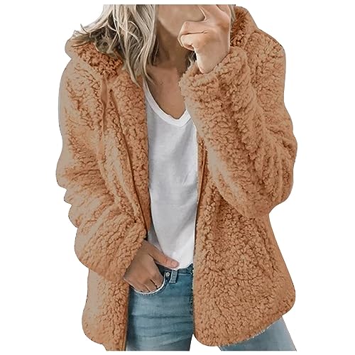 FUPODD Fleecejacke Damen Winterjacke Warm Flauschiger Plüschmantel Zip Wintermantel Lang Kapuzenpulli Übergröße Cardigan Oberbekleidung Winterjacke Damen-Jacken Jacke Teddyjacke Übergangsjacke FUPODD Fleecejacke Damen Winterjacke Warm Flauschiger Plüschmantel Zip Wintermantel Lang Kapuzenpulli Übergröße Cardigan Oberbekleidung Winterjacke Damen-Jacken Jacke Teddyjacke Übergangsjacke von FUPODD