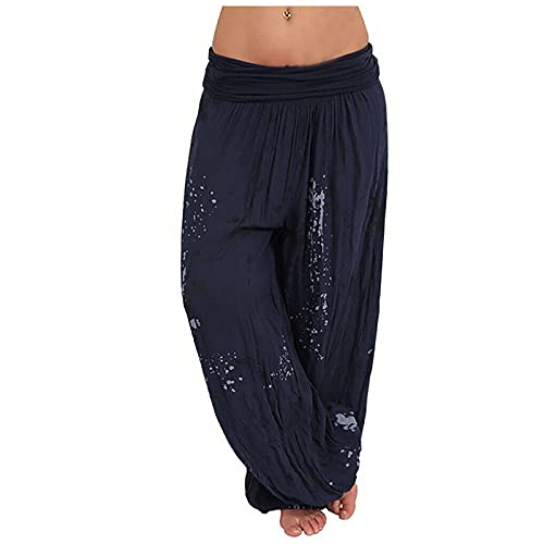 FUPODD Haremshose Damen Sommer Sommerhose Damen Leicht High Waist Hosen mit Gummizug Luftige Pumphose Baggy Aladinhose Pluderhose Bequeme Schlabberhose Vintage Druckn Yogahose Flatterhose FUPODD Haremshose Damen Sommer Sommerhose Damen Leicht High Waist Hosen mit Gummizug Luftige Pumphose Baggy Aladinhose Pluderhose Bequeme Schlabberhose Vintage Druckn Yogahose Flatterhose von FUPODD