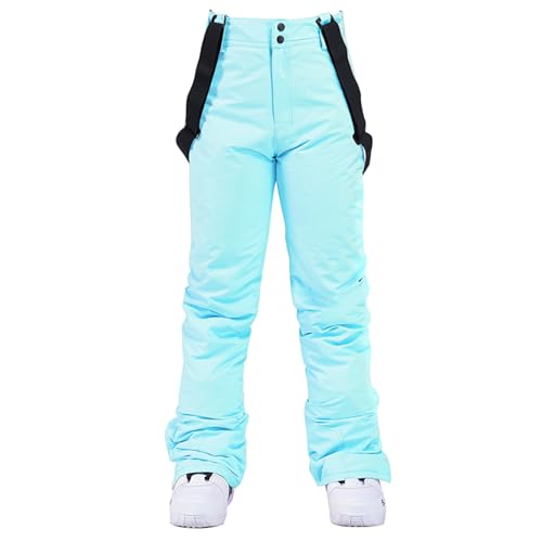 FUPODD Herren Skihose Latzhose Wasserdicht Schneehose Softshellhose Winter Warm Gefüttert Snowboardhose Overall Mit Verstellbaren Hosenträgerhose Herren wasserdichte Winter Skihose Outdoor Hose von FUPODD