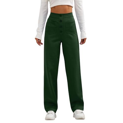 FUPODD Hose Damen Weites Bein Marlenehose Damen Elegant Hohe Taille Pumphose Damen Beige mit Knöpfen Damen Freizeithosen mit Gummizug Arbeitshose Damen Winter Anzughose Damen High Waist FUPODD Hose Damen Weites Bein Marlenehose Damen Elegant Hohe Taille Pumphose Damen Beige mit Knöpfen Damen Freizeithosen mit Gummizug Arbeitshose Damen Winter Anzughose Damen High Waist von FUPODD
