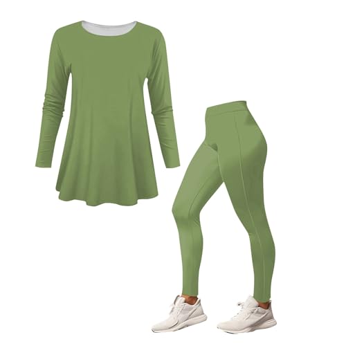 FUPODD Jogginganzug Damen Curvy Hausanzug Damen Kuschelig Warm Damen Hosenanzug Festlich Hochzeit Freizeitanzug Damen Modern Große Größen Jogginganzüge Damen Ohne Kapuze von FUPODD