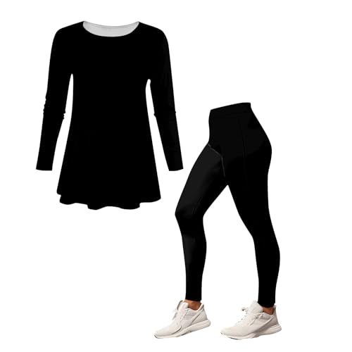FUPODD Jogginganzug Damen Curvy Hausanzug Damen Kuschelig Warm Damen Hosenanzug Festlich Hochzeit Freizeitanzug Damen Modern Große Größen Jogginganzüge Damen Ohne Kapuze von FUPODD