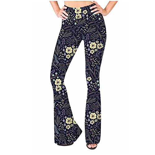 FUPODD Jogginghose Damen High Waist Elegant Winter Druck Baggy Yoga Hose Yogahose Hohe Taille Warme Strumpfhose Damen Sexy Slim Fit Trainingshose Sporthose Mit Bündchen Gummibund Ausgestelltes Bein von FUPODD