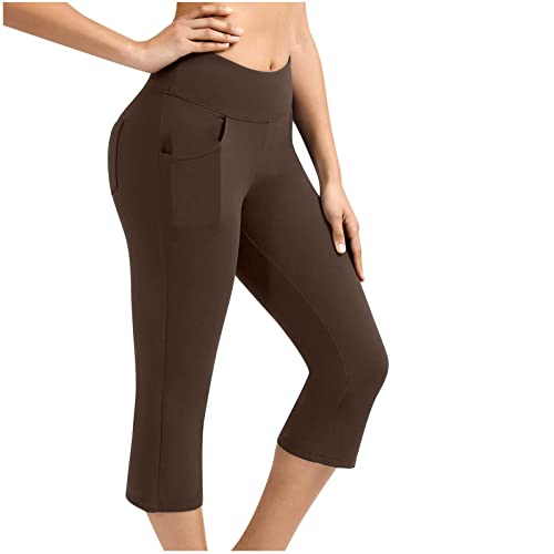 FUPODD Jogginghose Damen Schwarz Sommer Leicht Luftige Gym Hose Damen Trainingshose Damen 3/4 Sporthose Damen Lang High Waist Damen Freizeithose Sporthose Mit Seitentaschen von FUPODD
