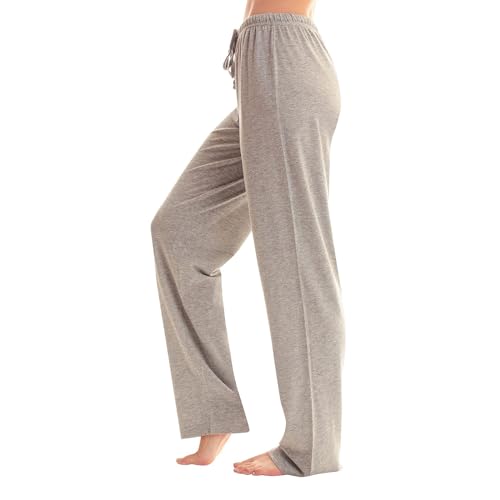 FUPODD Jogginghose Damen Warm High Waist Hose Damen mit Kordelzug Stretch Yogahose Damen Weites Bein Sport Sporthose Freizeithose Lang Große Größen von FUPODD