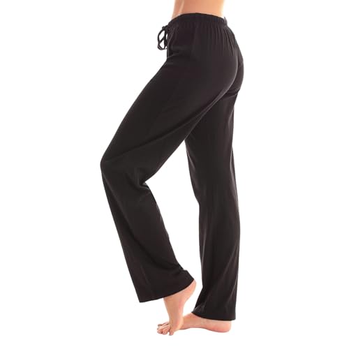 FUPODD Jogginghose Damen Warm High Waist Hose Damen mit Kordelzug Stretch Yogahose Damen Weites Bein Sport Sporthose Freizeithose Lang Große Größen von FUPODD