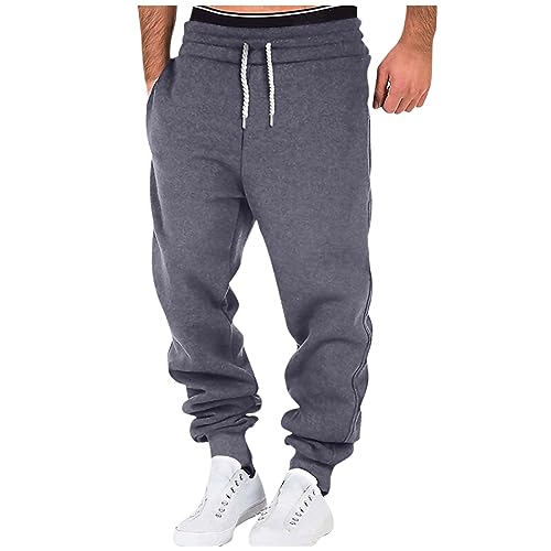 FUPODD Jogginghose Herren Baggy Jogginghosen Herren Warm Fitness Hose Herren Gym Hosen Herren Chino Stretch mit Bündchen Sporthose Herren Lang Baumwolle Trainingshose Freizeithose mit Taschen von FUPODD