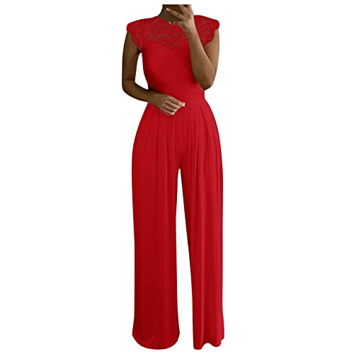 Jumpsuit Damen Sommer Elegant Lang Overall Cut Out Festlich Hochzeit Onesie Musselin Einteiler Hochzeitsgast Eleganter Romper Festlicher Sommer Outfits Overalls & Jumpsuits Bodysuit Women von FUPODD