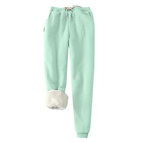 FUPODD Laufhose Damen Lang Winter Thermohosen Damen Thermohose Gefüttert Outdoorhose Damen Winter Thermo Laufhose Damen Winter Sweathose Damen Baggy Hose Trekkinghose Damen Jogginghose Baggy von FUPODD