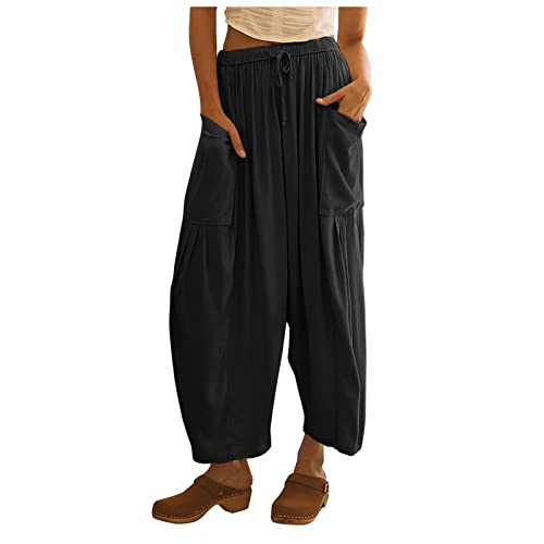 FUPODD Leichte Sommerhose Damen Leinenhose Sommer Lang Hose Weites Bein Sommerhose High Waist Bequem Luftig Leinen Freizeithose Leicht Elegant Locker Schlupfhose Stoffhose Palazzo Hose Wickelhose FUPODD Leichte Sommerhose Damen Leinenhose Sommer Lang Hose Weites Bein Sommerhose High Waist Bequem Luftig Leinen Freizeithose Leicht Elegant Locker Schlupfhose Stoffhose Palazzo Hose Wickelhose von FUPODD