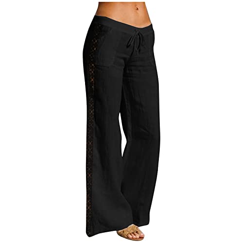 FUPODD Leinenhose Weiß Damen Weites Bein Sommerhose Damen Leicht Lang Hose Damen Elegant Stretch Damen Hosen Sommerhosen Große Größen Pumphose Sommer Freizeithose mit Taschen FUPODD Leinenhose Weiß Damen Weites Bein Sommerhose Damen Leicht Lang Hose Damen Elegant Stretch Damen Hosen Sommerhosen Große Größen Pumphose Sommer Freizeithose mit Taschen von FUPODD