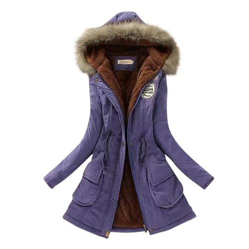 FUPODD Mantel Damen Winter Teddyfleece Jacke Damen Winterjacken Damen Plüschjacke Softshellmantel Damen Kuscheljacke Damen Flauschig Damen Winterjacke Warm Outdoor Jacken Für Damen Teddy Fleecejacke von FUPODD