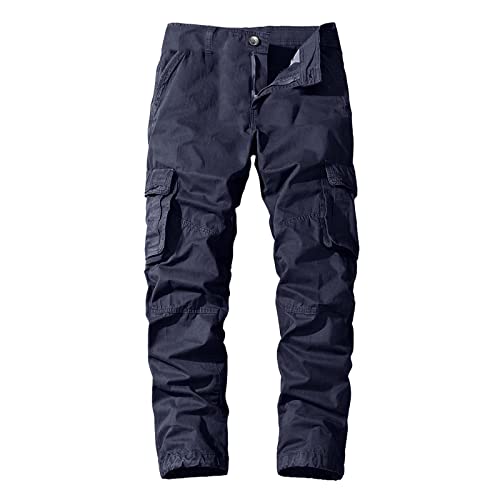 Outdoorhose Damen Wanderhose Langgröße Jeans High Waist Weites Bein Cargohose Baggy Low Waist Cargo Jeans Hose fur Damen Trekkinghose Arbeitshose Schwarz Stretch Freizeithose mit Taschen von FUPODD