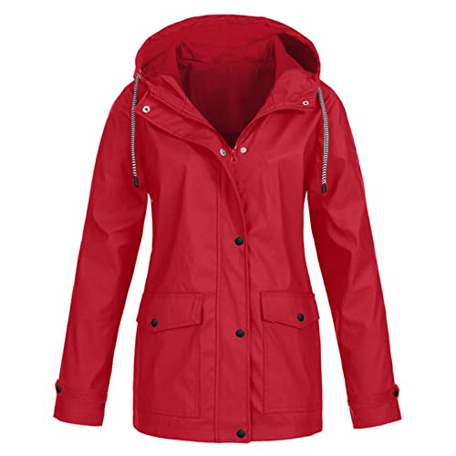 FUPODD Regenjacke Wandern Damen-Regenjacke Wasserdicht Regenjacke Damen Wasserdicht Leicht Wasserdichte Regenjacke Regenjacke Damen Sommer Regenjacke Faltbar Damen Leichte Sport Regenjacke Damen von FUPODD
