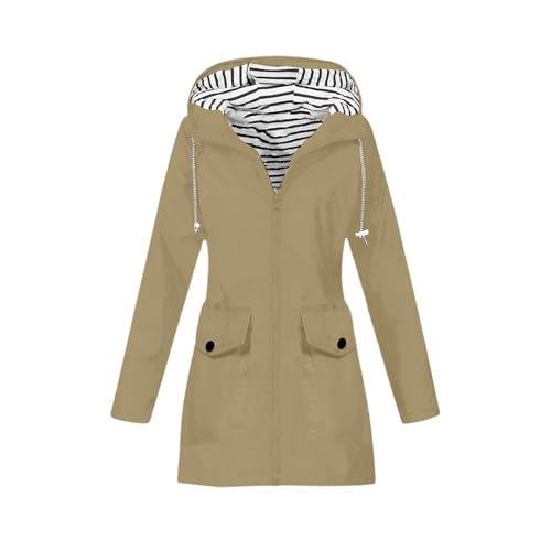 FUPODD Softshelljacke Für Damen Lang Damen-Jacken Regenmantel Winterjacke Mantel Laufjacke Trenchcoat Kurz Regencape Trainingsjacke Leichte Frühlingsjacke Sommerjacke Wanderjacke Windjacke Poncho von FUPODD
