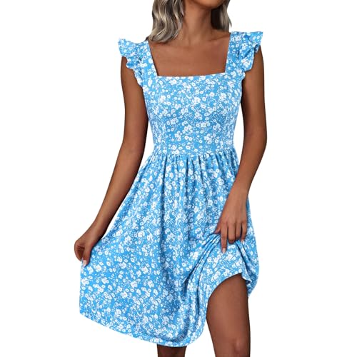 FUPODD Sommerkleid Damen Kurz Damen Kleider Sommer Boho Kleid Damen Kleider Damen Festlich Elegant Strandkleider Damen Sommer Festliche Kleider Für Damen Kleid Damen Elegant Midikleid Damen von FUPODD