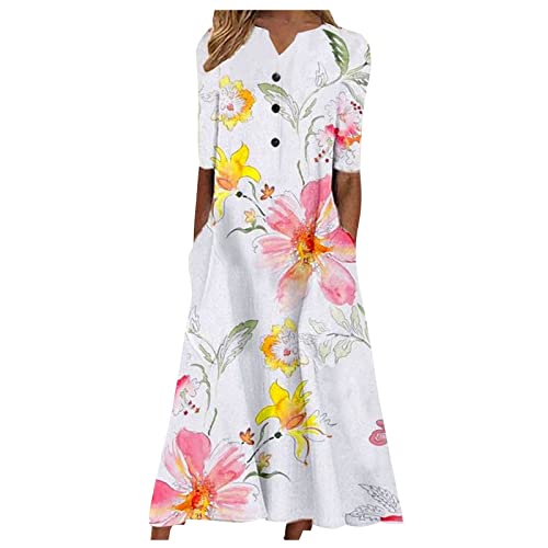 FUPODD Sommerkleid Damen Leicht Plisseekleid Lässig Locker Damenkleider Casual Weite Blumenkleid Freizeitkleider Übergröße Freizeitkleid Grosse Grössen Lockeres Sommerkleider Plus Size Strandkleid FUPODD Sommerkleid Damen Leicht Plisseekleid Lässig Locker Damenkleider Casual Weite Blumenkleid Freizeitkleider Übergröße Freizeitkleid Grosse Grössen Lockeres Sommerkleider Plus Size Strandkleid von FUPODD
