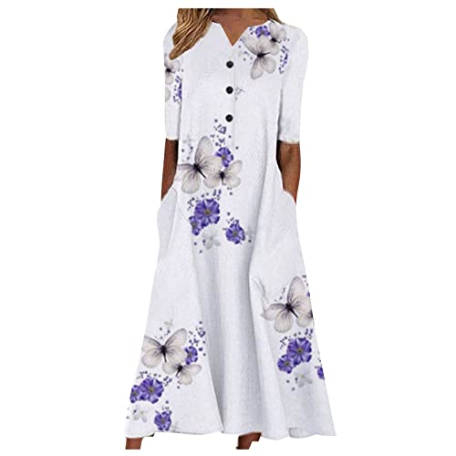 FUPODD Sommerkleid Damen Leicht Plisseekleid Lässig Locker Damenkleider Casual Weite Blumenkleid Freizeitkleider Übergröße Freizeitkleid Grosse Grössen Lockeres Sommerkleider Plus Size Strandkleid FUPODD Sommerkleid Damen Leicht Plisseekleid Lässig Locker Damenkleider Casual Weite Blumenkleid Freizeitkleider Übergröße Freizeitkleid Grosse Grössen Lockeres Sommerkleider Plus Size Strandkleid von FUPODD