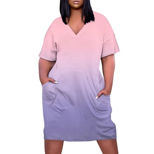 FUPODD Sommerkleider Damen Leicht Und Luftig Midikleid Damenkleider Sommer Weißes Tshirt Kleid Festlich Strandkleid Damen Luftig Schwarzes Midi Shirtkleid Festliches Paillettenkleid Tunika Kleid von FUPODD