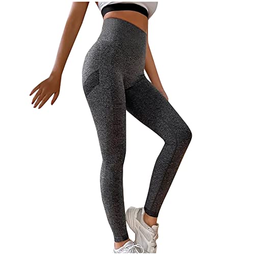 FUPODD Sport Leggings Damen Scrunch High Waist Blickdicht Nahtlos Po Push-Up Hose Leggings Große Größen Elastisch Yogahose Baumwolle Damen Bootcut Gym Slim Fit Fitnesshose Langgrösse von FUPODD