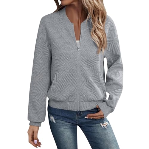 FUPODD Sportjacke Damen Oversize Winterjacke Damen Kurz Damen Jacken Laufjacke Damen Winter Arbeitsjacke Winter Winterjacken Für Damen Softshelljacke Damen Kurzmantel Damen Mantel Damen Winter von FUPODD