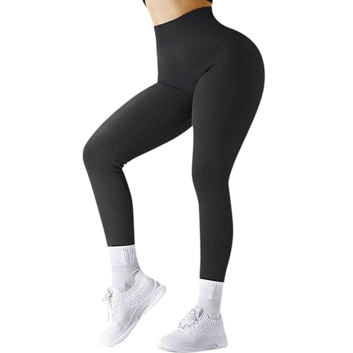 FUPODD Sportleggins Damen Lang Booty Scrunch Jazzpants Damen Lang Yogahose Damen Lang Sportleggings Hose Für Damen Shape Jogginganzug Damen Baumwolle Jogpants Elegant Push Up Leggings Damen Po von FUPODD