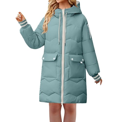 FUPODD Steppmantel Damen Lang Winter Daunenjacke Damen Lang Daunenmantel Damen Lang Winter Mantel Damen Winter Lang Wintermantel Lang Damen Damen Steppmantel Lang Puffer Mantel Damen Lang von FUPODD
