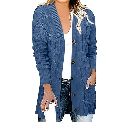 FUPODD Strickjacke Damen Cardigan Damen Elegant Long Cardigan Damen Weihnachts Cardigan Damen Strick Cardigan Damen Lang Weihnachtspullover Damen Pullover Für Damen Pullover & Strickjacken Für Damen von FUPODD