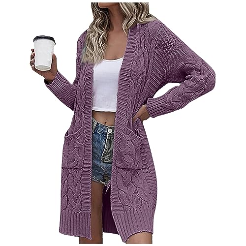 FUPODD Strickmantel Damen Damen Strickjacken Strickjacke Große Größen Damen Pullover Strickmantel Lang Damen Cardigan Damen Lang Strickmantel Damen Cardigan Lang Damen Strickmantel Lang Pulli Damen von FUPODD