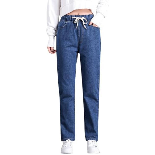 FUPODD Thermohose Damen Winter Stretch Jeanshose Damen Jogginghose Damen Warme Winter Jeans Damen Winter Cargohose Damen Baggy High Waist Damen Freizeithose Lang Outdoor von FUPODD