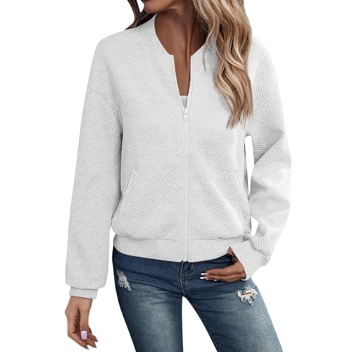FUPODD Trainingsjacke Damen Winterjacken Damen Softshellmantel Damen Outdoor Jacken Für Damen Sweatjacke Damen Ohne Kapuze Damenmantel Winter Damen Mantel Elegant Kurzmantel Damen Winter Kurzjacke von FUPODD