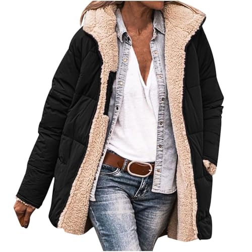 FUPODD Wintersteppmantel Damen Daunenmantel Damen Winter Steppjacke Damen Steppjacke Damen Winter Damen Steppmantel Winter Daunenjacke Damen Reissverschluss Winterparka Damen Winterjacke Damen Warm von FUPODD