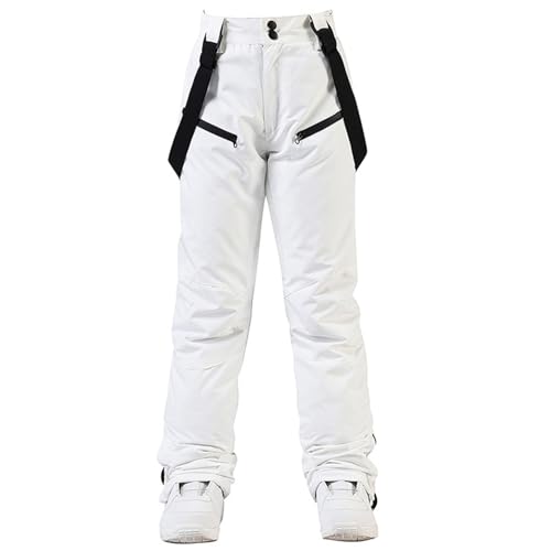 Herren Skihose Gefüttert Warm Abnehmbaren Schneehose Hosenträgerhose Mit Verstellbarer Träger Snowboardhose Outdoorhose Winter Overall Winddichte Schneehose Mit Verstellbaren Trägern von FUPODD