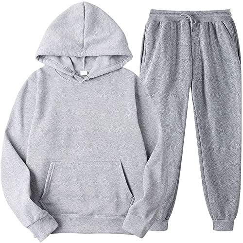 Herren Trainingsanzug Sportanzug Hausanzug Freizeitanzug Jogginganzug Monochromer Hoodie Jogginghose Herren 2-Teilig Set MäNner Kapuzenpullover Sweatshirt Mit Kapuze Freizeit Sport Langarmshirt von FUPODD