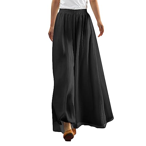 Hosen Damen Baggy Hose Weiß Damen Elegante Hose Damen Sommer Hose Dame Hose Weites Bein Damen Damen Stoffhose Schlafanzughose Damen Lang Weite Sommerhose Stoffhose Damen Elegant Leichte Sommerhose von FUPODD