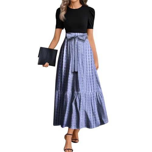 Kleid Damen Sommer Etuikleid Sommerkleid Damen Leicht Und Luftig Partykleid Strandkleider T Shirt Kleid Schwangerschaftskleid Leichte Luftige Sommerkleider A Linie Brautkleid Standesamt von FUPODD